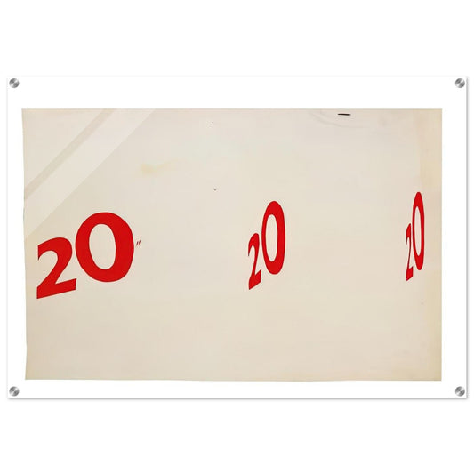 20 20 20 1962 - Edward Ruscha Acrylic Print - 70x100 cm / 28x40″ inches