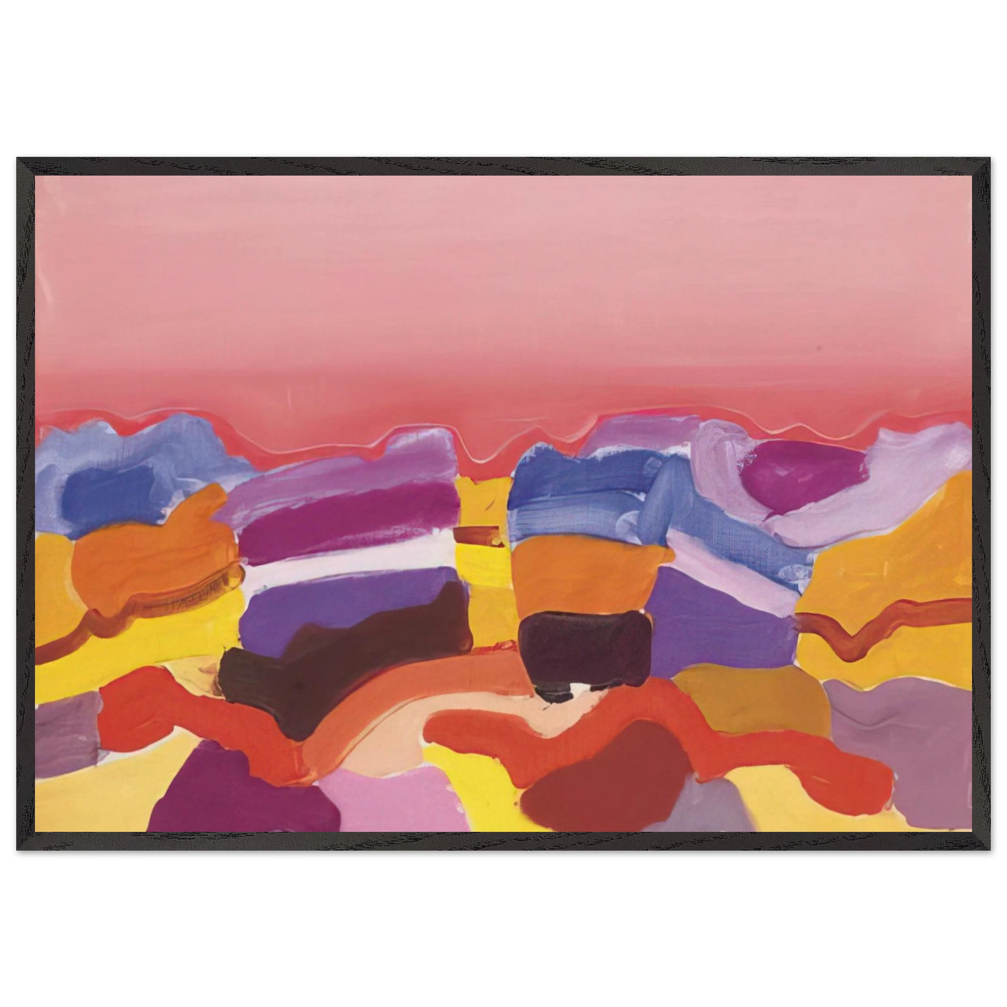 Desert - 1962 - Charles Lapicque Framed Art Print – Black Wooden Frame - Default Title - -Framed Art Print