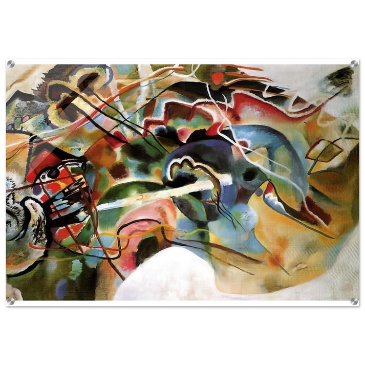 PICTURE WITH A WHITE BORDER 1913 - Wassily Kandinsky Acrylic Print - 70x100 cm / 28x40″ inches