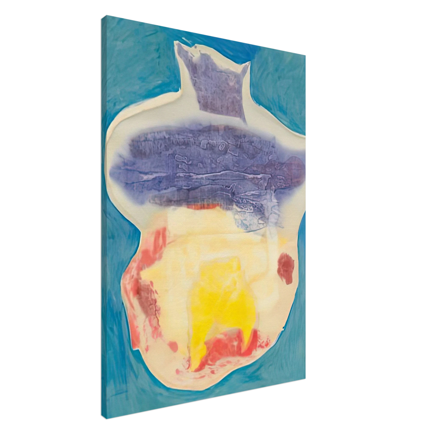 Helen Frankenthaler - Narcissus, 1963- Wall Art - 60x80 cm / 24x32 inches - Premium Wooden Framed Poster With Fine Art Paper - White frame