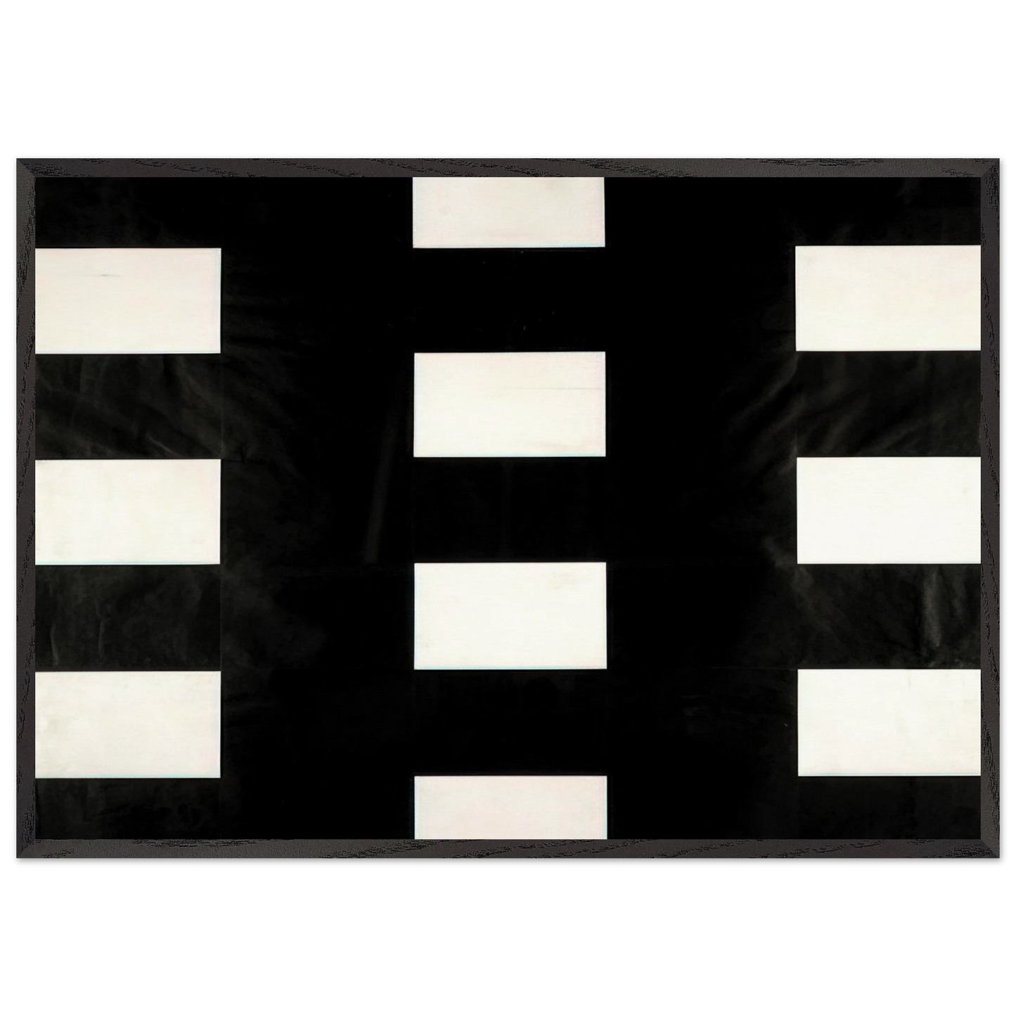 White and Black - Ellsworth Kelly Framed Art Print – Black Wooden Frame - Default Title - -Framed Art Print