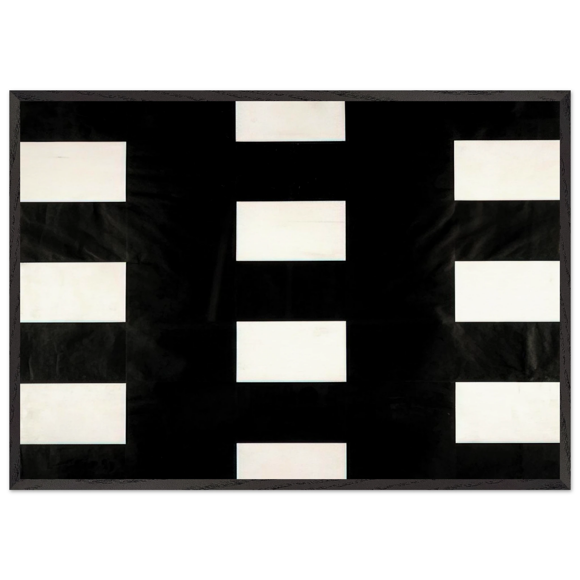 White and Black - Ellsworth Kelly Framed Art Print – Black Wooden Frame - Default Title - -Framed Art Print