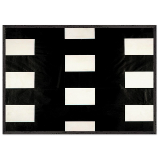 White and Black - Ellsworth Kelly Framed Art Print – Black Wooden Frame - Default Title - -Framed Art Print