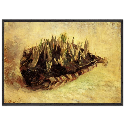 Still Life with a Basket of Crocuses - Vincent van Gogh Framed Art Print – Black Wooden Frame - Default Title - -Framed Art Print