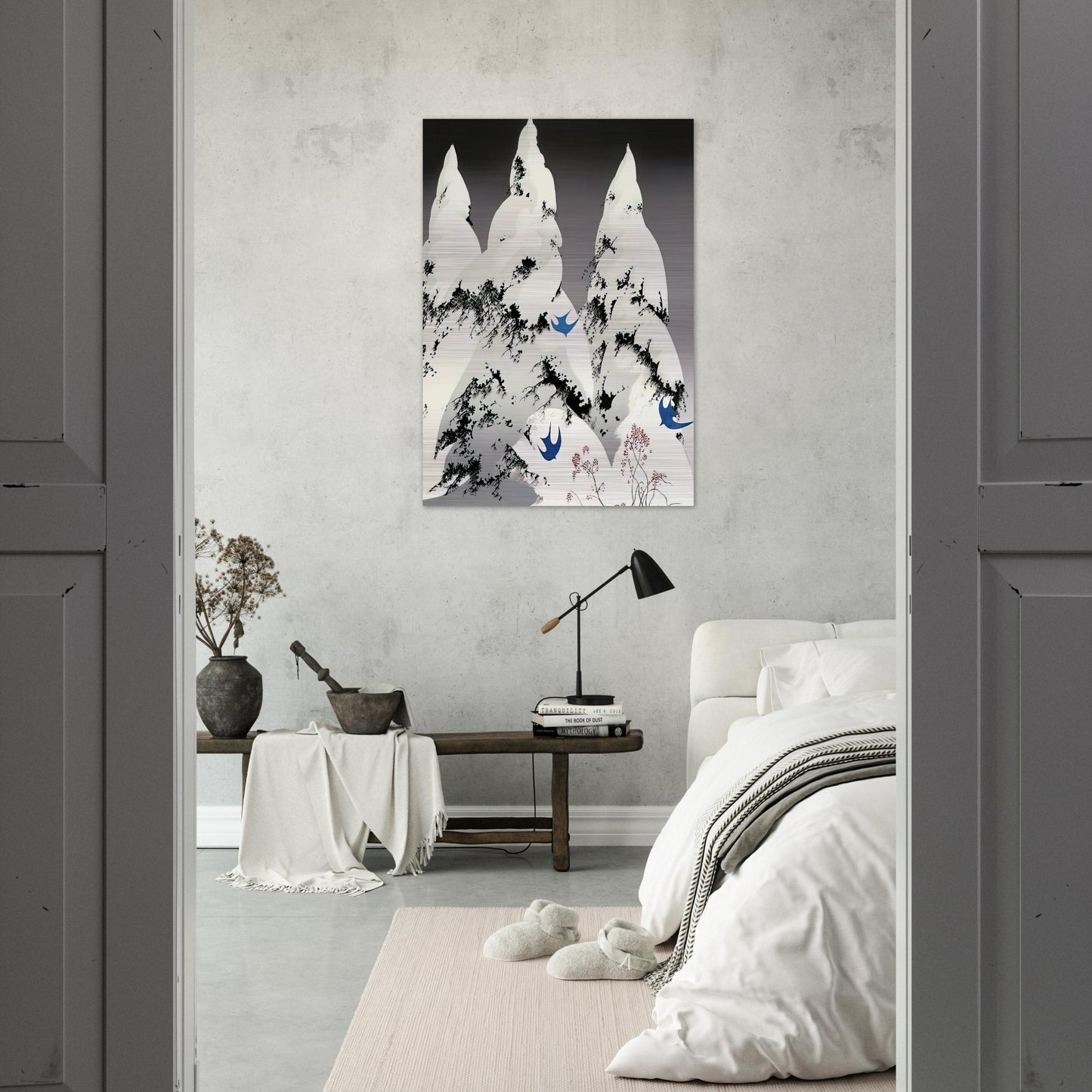 Winter Pine - Eyvind Earle Brushed Aluminum Print - 70x100 cm / 28x40 inches | Eyvind Earle Aluminum Print | Eyvind Earle Prints