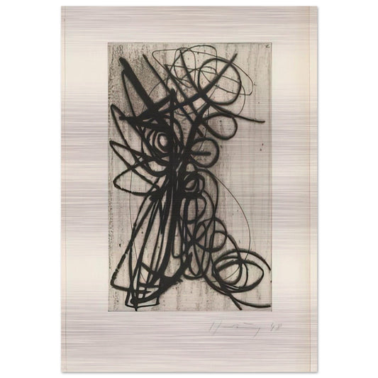 Composition - 1948 - Hans Hartung Brushed Aluminum Print - 70x100 cm / 28x40 inches | Hans Hartung Aluminum Print | Hans Hartung Prints