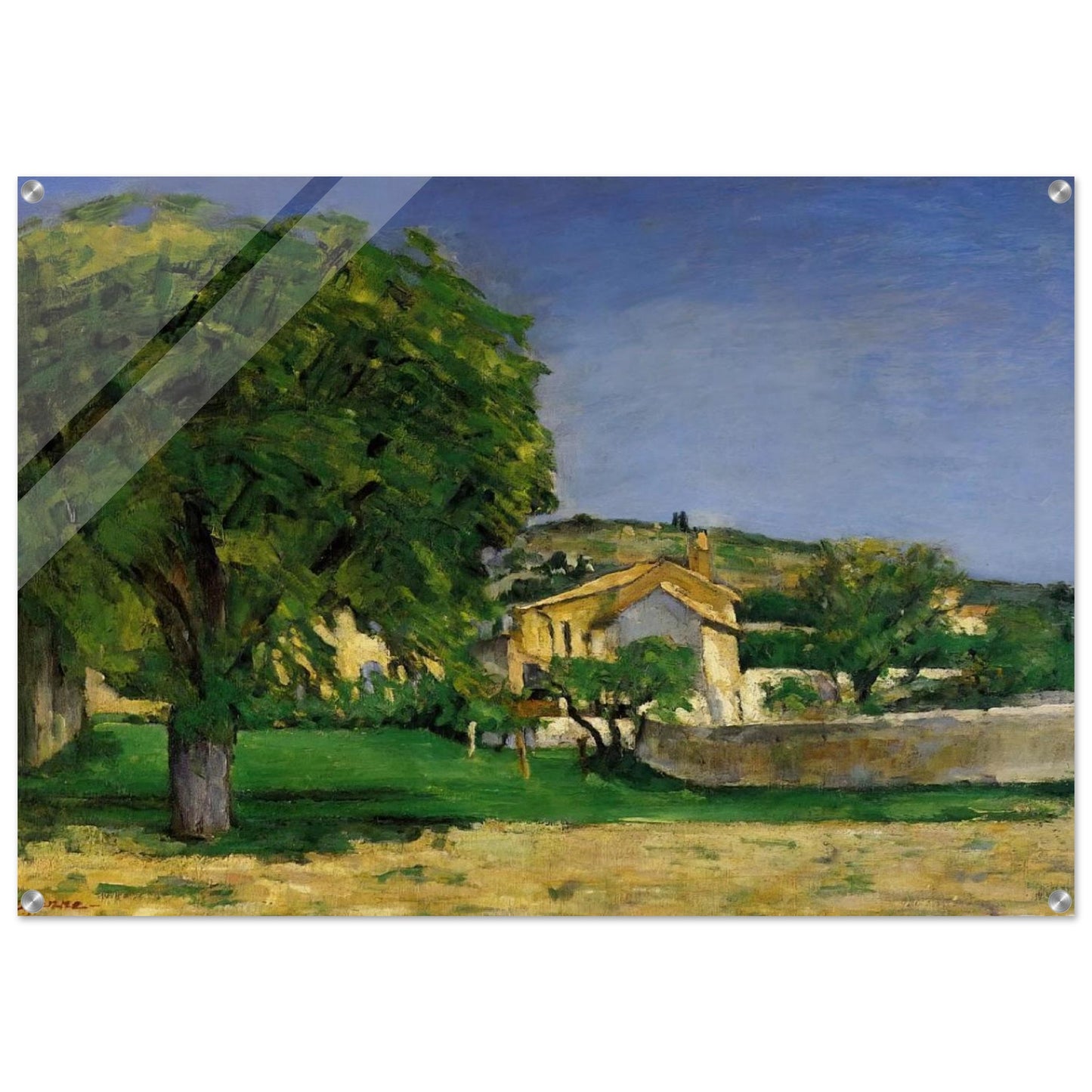 Chestnut Trees and Farmstead of Jas de Bouffin - Paul Cézanne Acrylic Print - 70x100 cm / 28x40″ inches