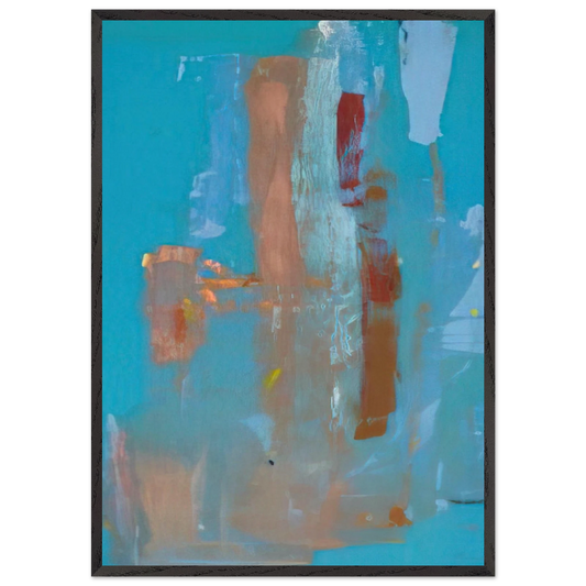 In on Blue - 1976 - Helen Frankenthaler Framed Art Print – Black Wooden Frame - Default Title - -Framed Art Print