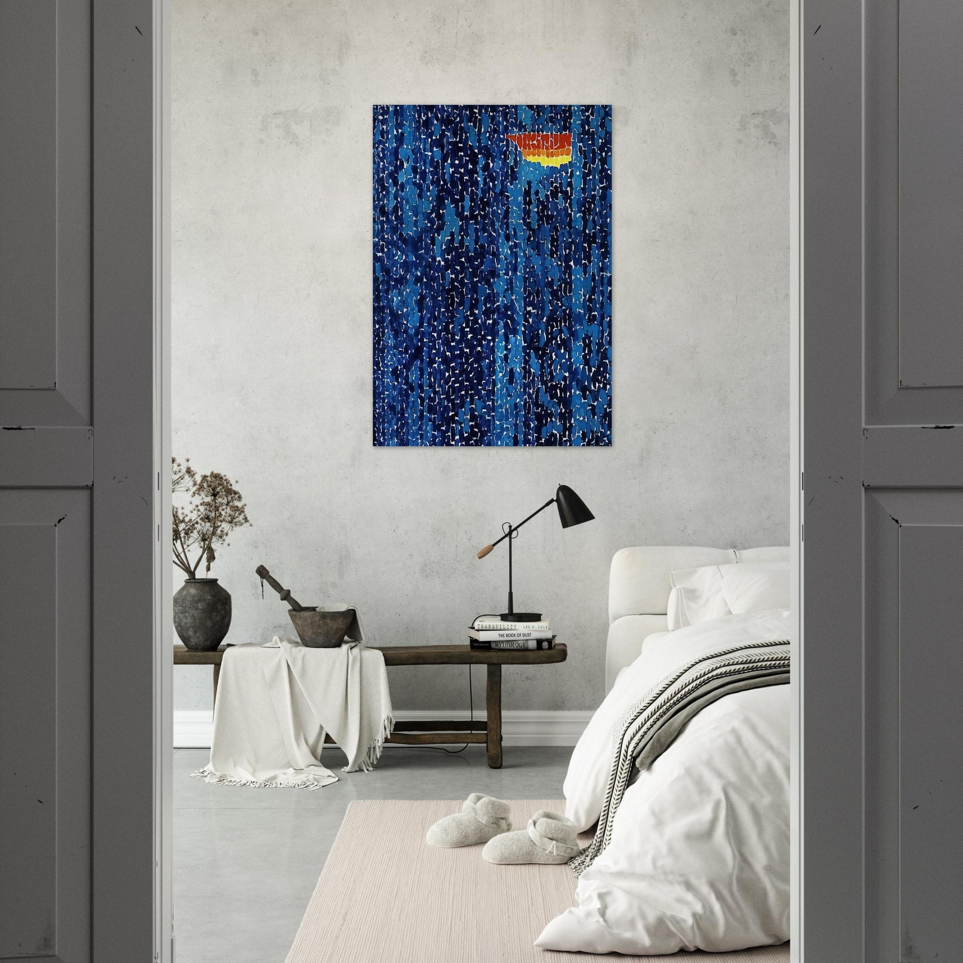 STARRY NIGHT AND THE ASTRONAUTS 1972 - Alma Woodsey Thomas Brushed Aluminum Print - 70x100 cm / 28x40 inches | Alma Woodsey Thomas Aluminum Print | Alma Woodsey Thomas Prints