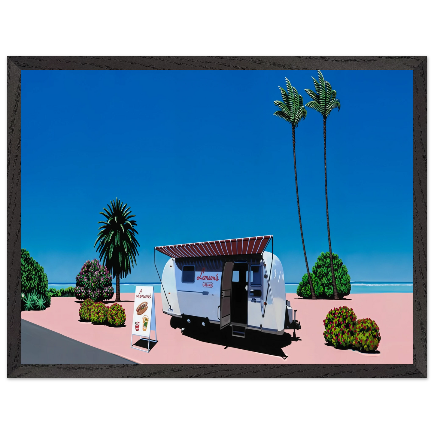 Hiroshi Nagai - Lemson's Beams Wall Art - 60x80 cm / 24x32 inches - Premium Wooden Framed Poster With Fine Art Paper - White frame