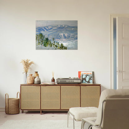 Looking towards Mount Adams from Mount Hood - Childe Hassam Brushed Aluminum Print - 70x100 cm / 28x40 inches | Childe Hassam Aluminum Print | Childe Hassam Prints