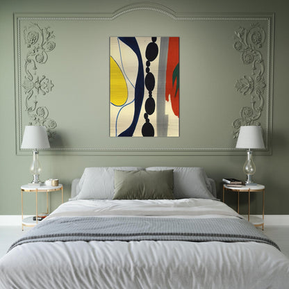 Schwarze Kette Grün zu Rot - 1966 - Ernst Wilhelm Nay Brushed Aluminum Print - 70x100 cm / 28x40 inches | Ernst Wilhelm Nay Aluminum Print | Ernst Wilhelm Nay Prints