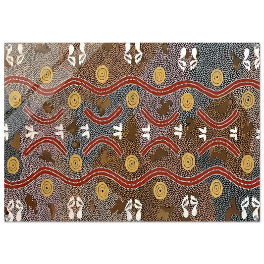 Possum Dreaming - Native Art - Clifford Possum Tjapaltjarri Acrylic Print - 70x100 cm / 28x40″ inches