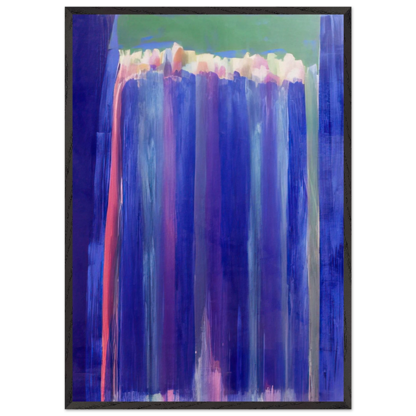 Marine Mystery - 1972 - Ronnie Landfield Framed Art Print – Black Wooden Frame - Default Title - -Framed Art Print