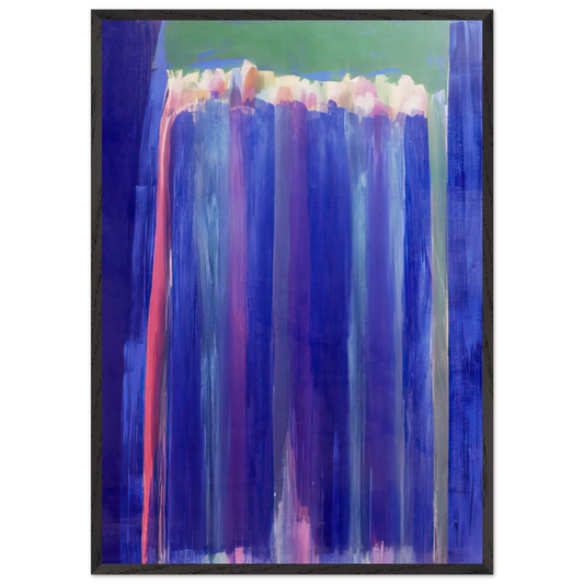 Marine Mystery - 1972 - Ronnie Landfield Framed Art Print – Black Wooden Frame - Default Title - -Framed Art Print