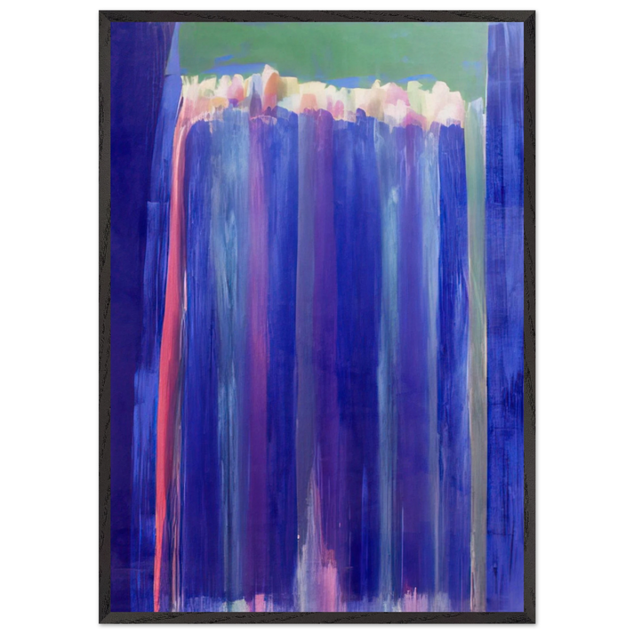 Marine Mystery - 1972 - Ronnie Landfield 70x100 cm / 28x40 inches Framed Art Print – Black Wooden Frame