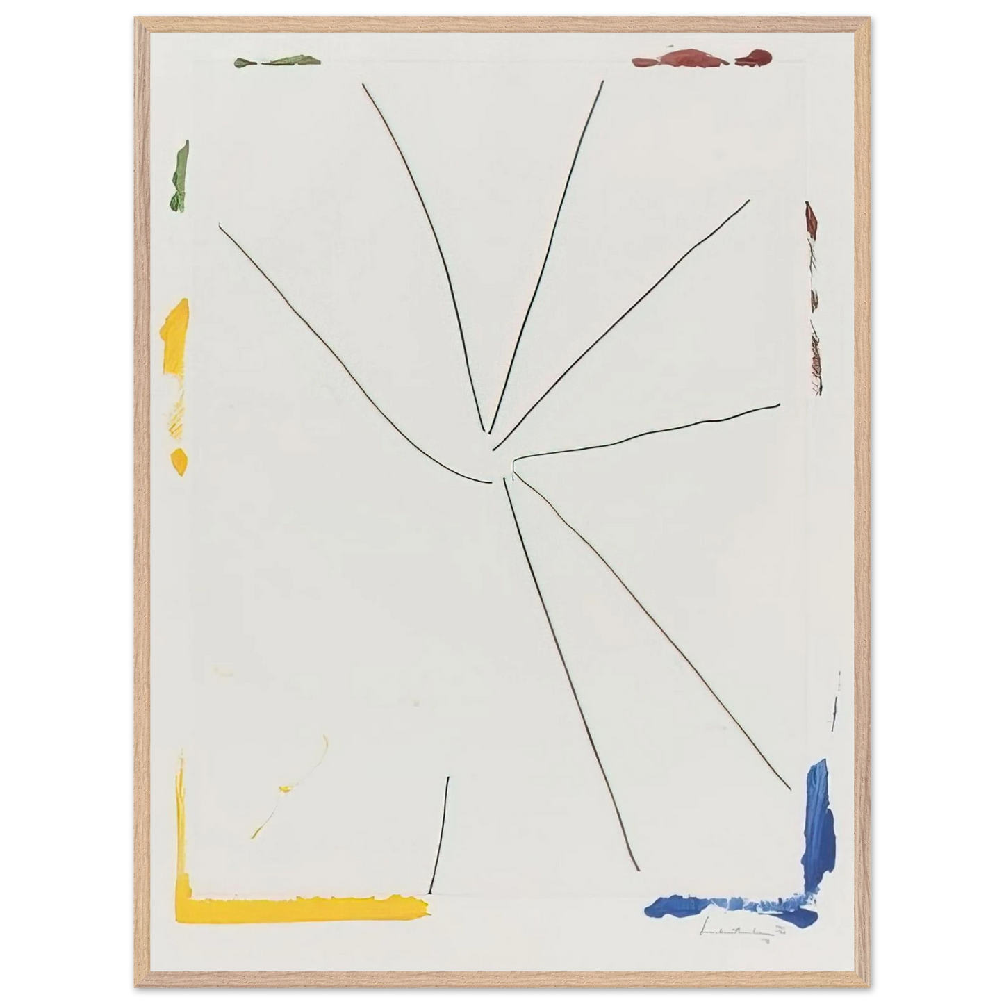 Helen Frankenthaler - Free Wheeling - 1971 Wall art - 13x18 cm / 5x7 Inches - Premium Wooden Framed Poster With Fine Art Paper - White frame