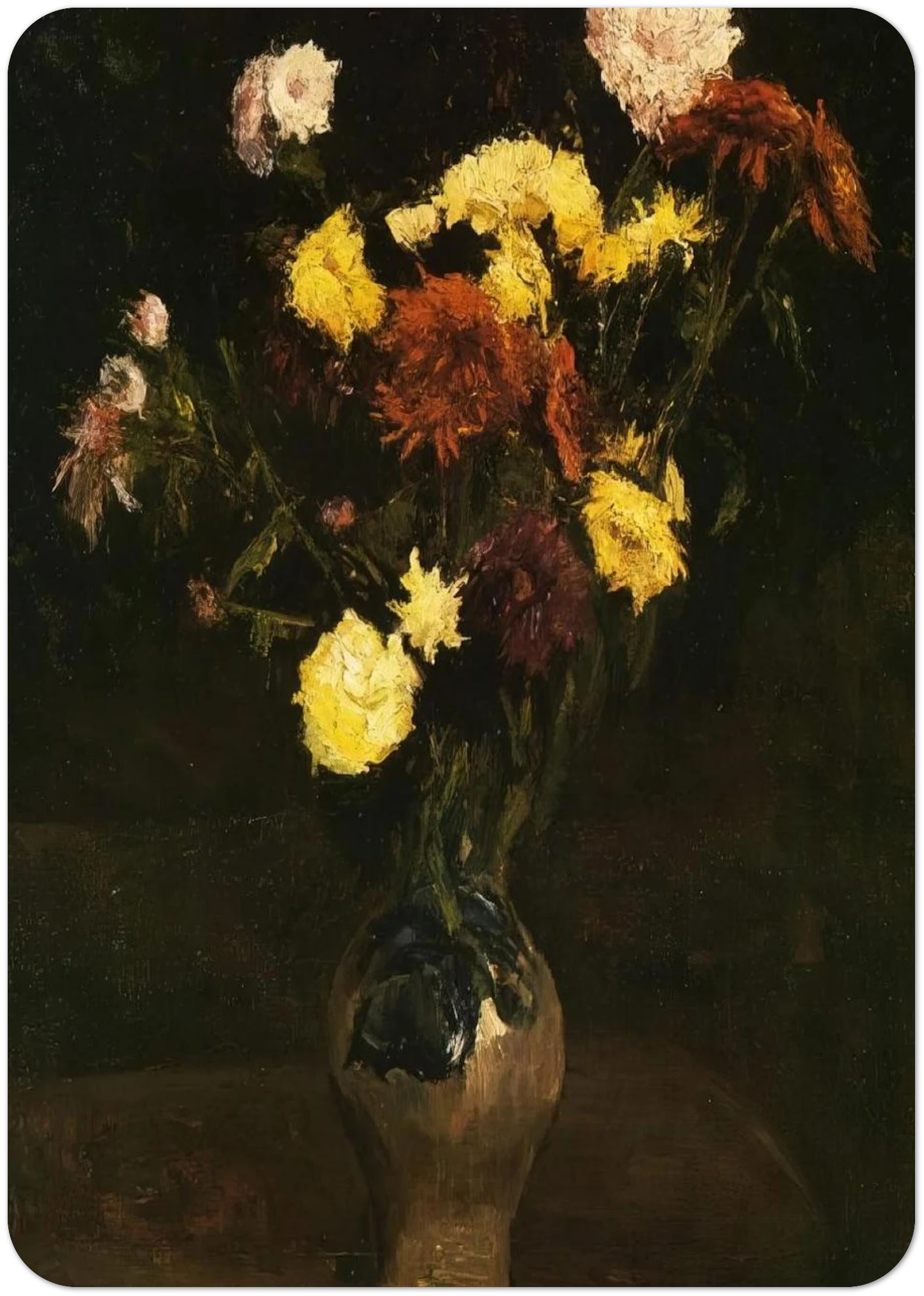 Basket of Carnations and Zinnias By Vincent van Gogh Pack of 10 Post Cards | Vincent van Gogh Post Cards | A6 (10.5 x 14.8 cm) - 4.1 x 5.8 inches