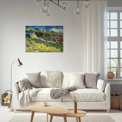 A Group of Cottages - Vincent van Gogh Brushed Aluminum Print - 70x100 cm / 28x40 inches | Vincent van Gogh Aluminum Print | Vincent van Gogh Prints