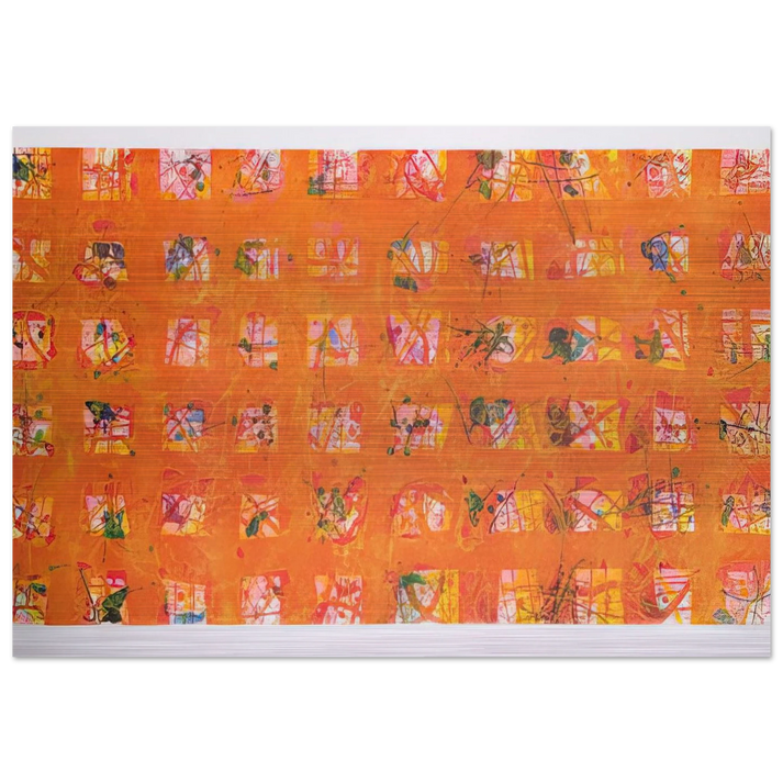 Pioggia d'Oro  Golden Rain  - Sam Francis Brushed Aluminum Print - 70x100 cm / 28x40 inches | Sam Francis Aluminum Print | Sam Francis Prints