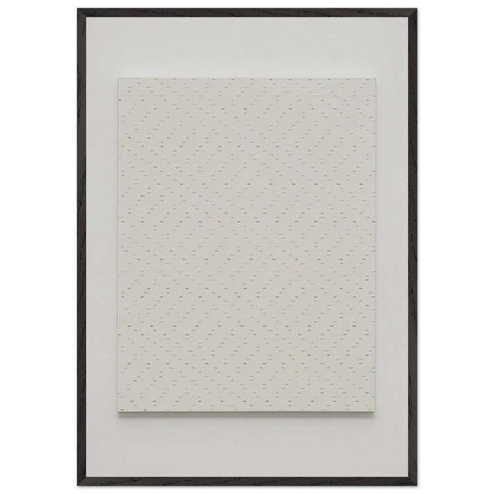 Tous les 5 cm tous les 6 cm No 74075 - 1974 - Francois Morellet 70x100 cm / 28x40 inches Framed Art Print – Black Wooden Frame