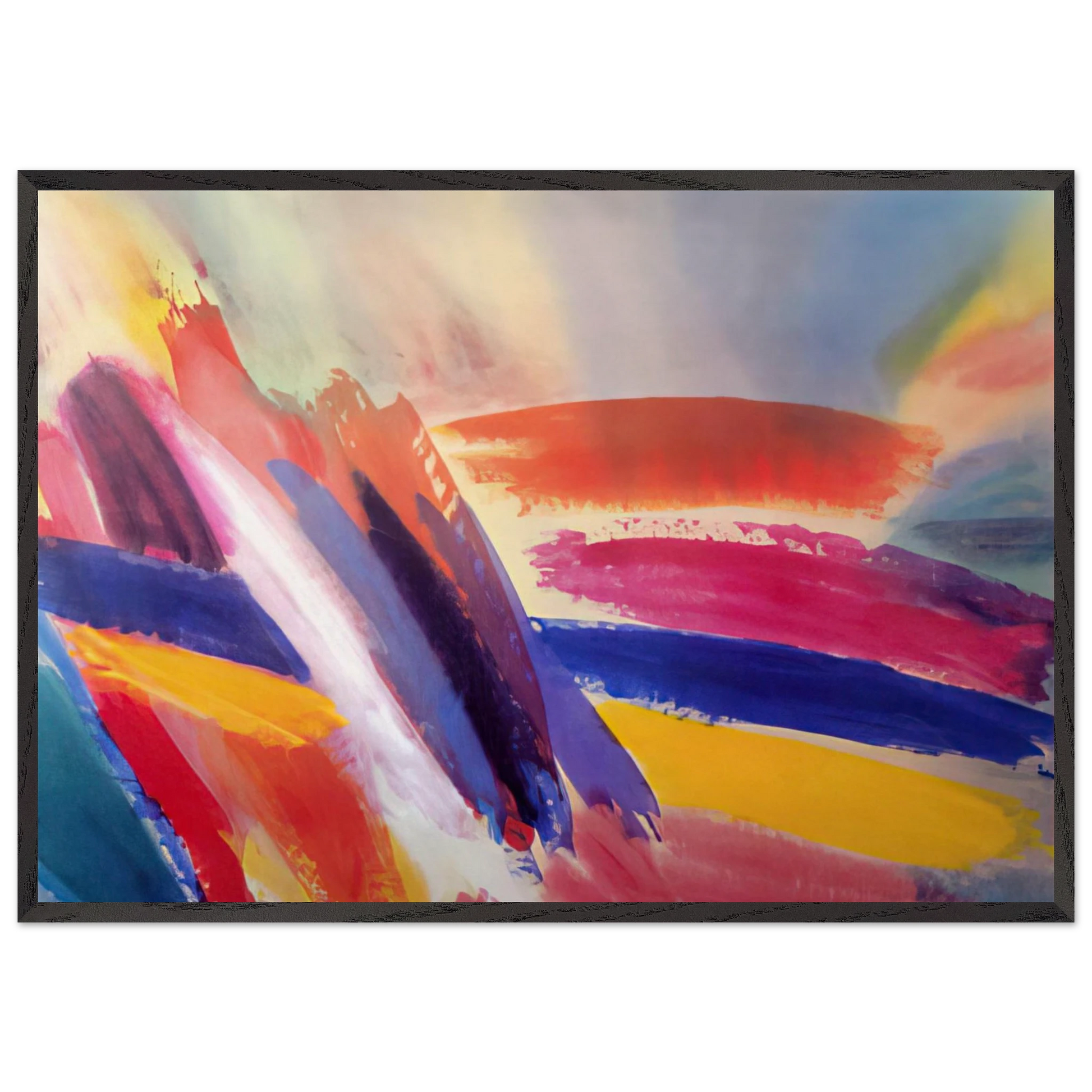 Spirit On High - 1995 - Ronnie Landfield Framed Art Print – Black Wooden Frame - Default Title - -Framed Art Print