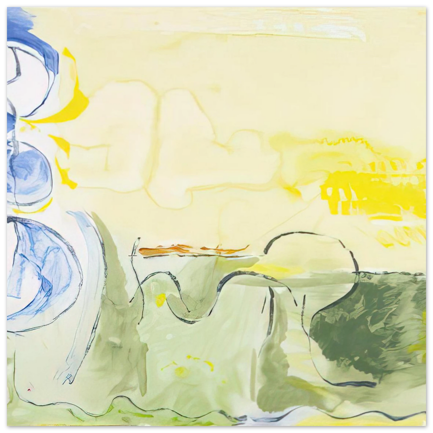 Helen Frankenthaler - Flotilla - 2006 Wall art - 30x40 cm / 12x16 inches - Premium Wooden Framed Poster With Fine Art Paper - Black frame