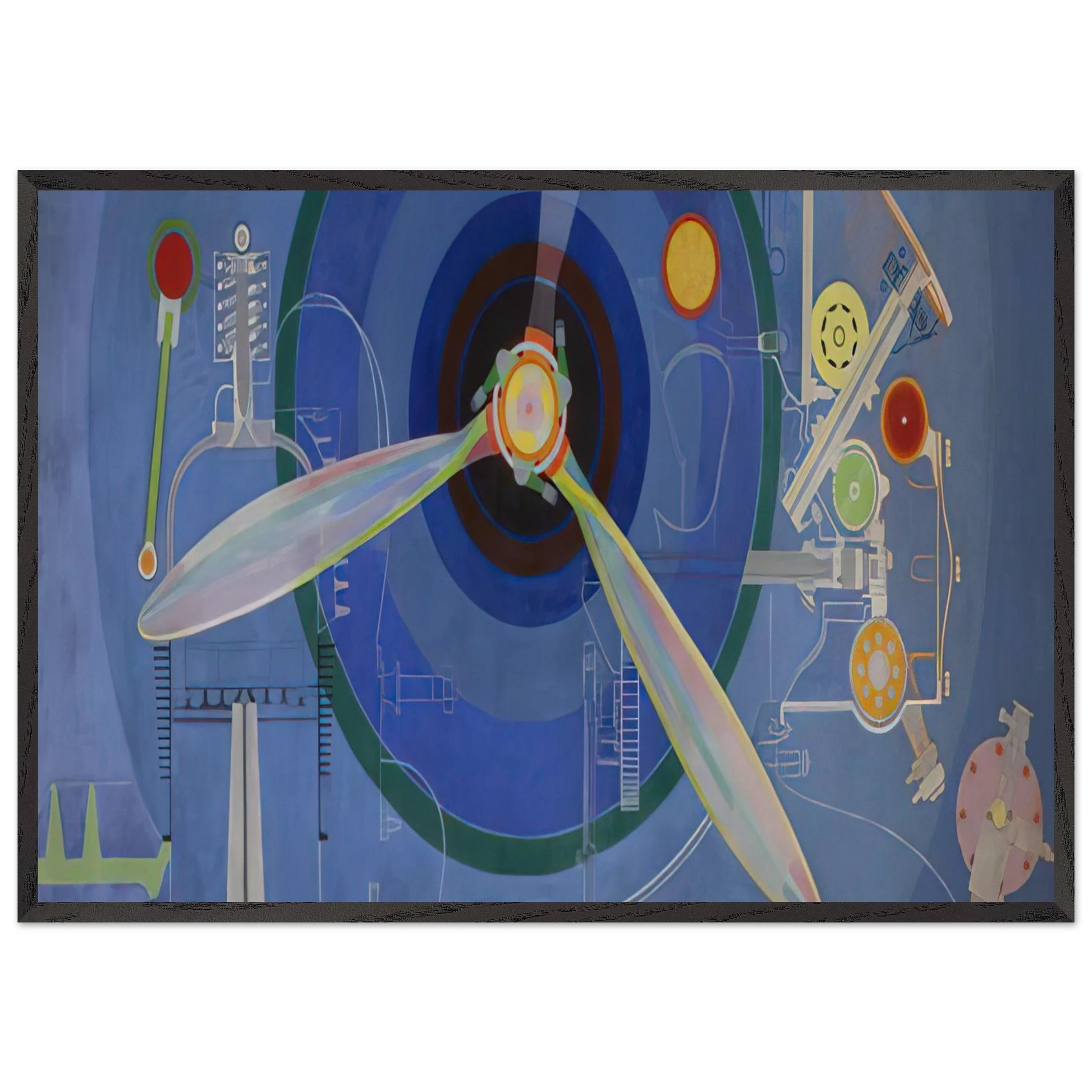 HELICE DECORATION POUR LE PALAIS DE L AIR EXPOSITION INTERNATIONALE DES ARTS ET DES TECHNIQUES DANS 1937 - Sonia Delaunay Framed Art Print – Black Wooden Frame - Default Title - -Framed Art Print