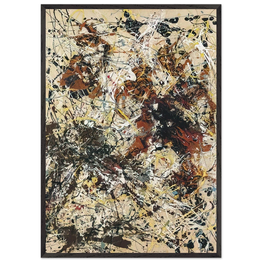 NUMBER 12 1949 - Jackson Pollock Framed Art Print – Black Wooden Frame - Default Title - -Framed Art Print