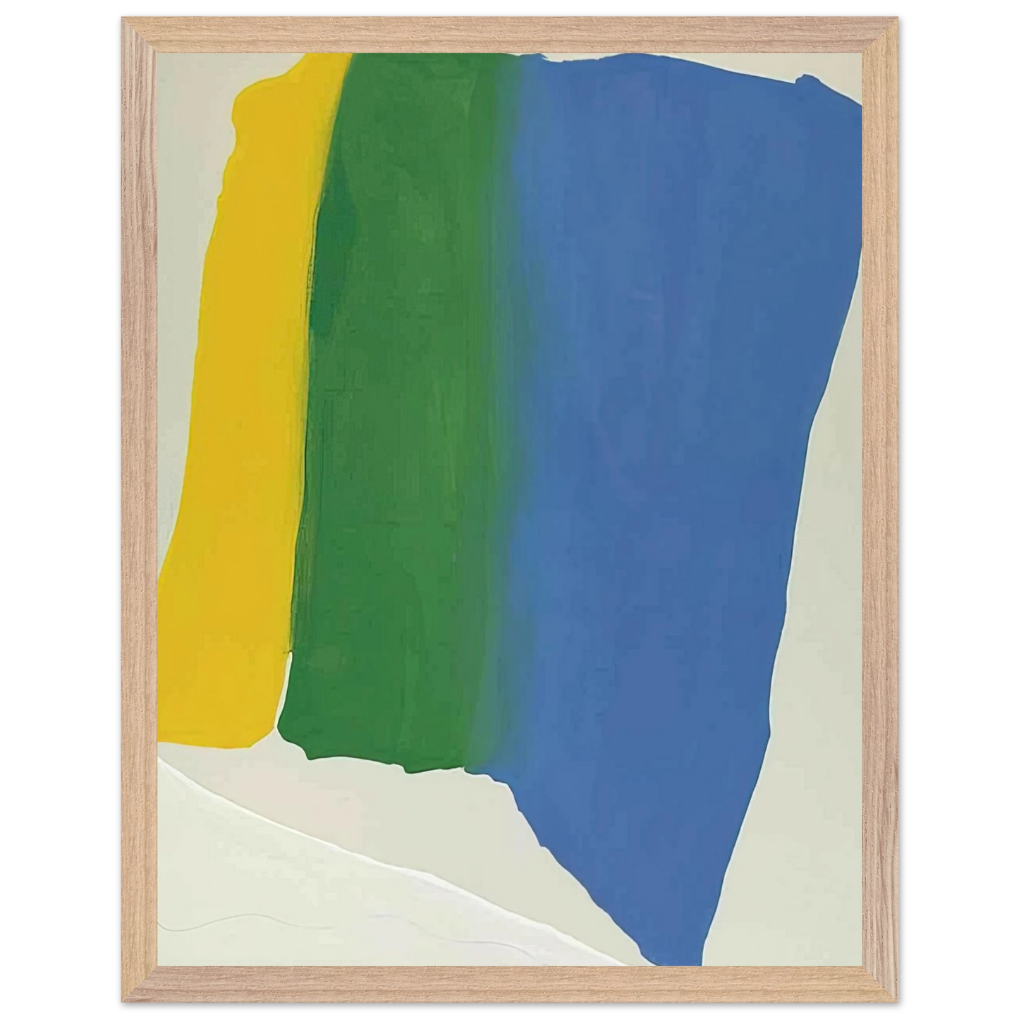 Helen Frankenthaler - Summer Insignia - 1969 Wall art - 21x29.7 cm / 8x12" - Premium Wooden Framed Poster With Fine Art Paper - White frame