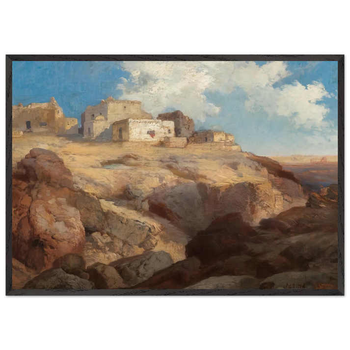 Wall artA Bit of Acoma New Mexico - Thomas Moran 70x100 cm / 28x40 inches Framed Art Print – Black Wooden Frame