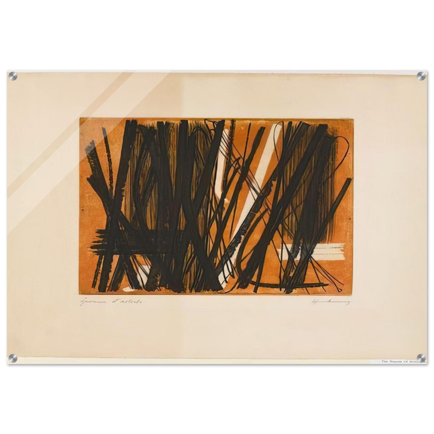 Etching #5 - 1953 - Hans Hartung Acrylic Print - 70x100 cm / 28x40″ inches | Hans Hartung Wall Art | Hans Hartung Prints