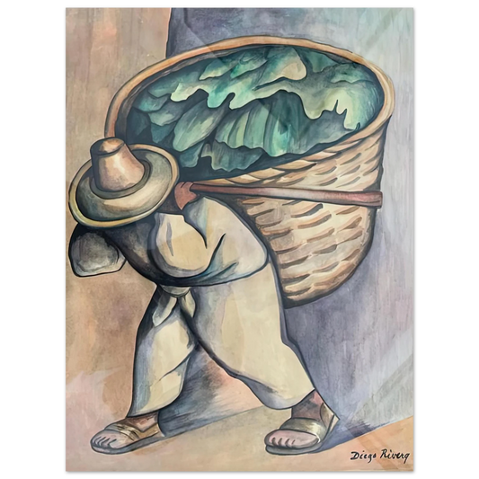 Diego Rivera - EL CARGADOR DE HOJAS DE PLATANO 1953 Fine Art Poster - Default Title