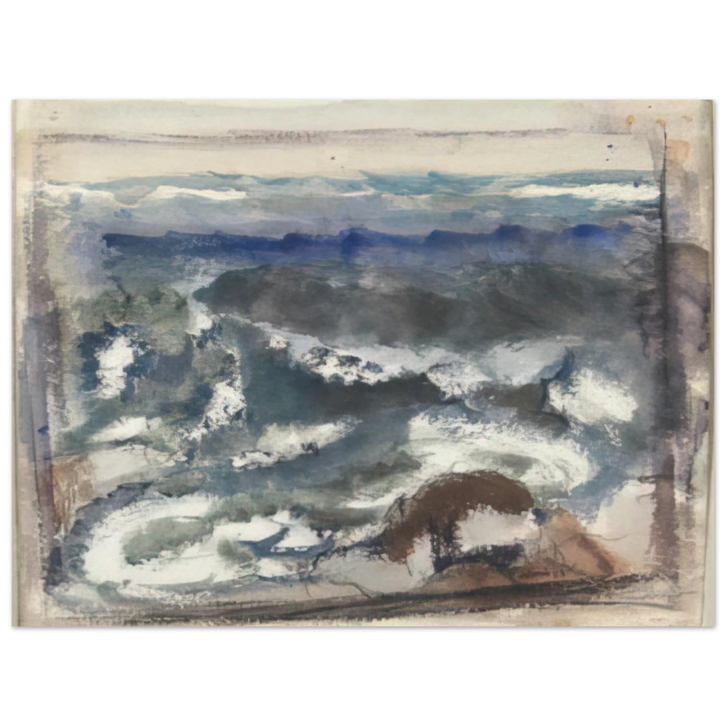 John Marin - The Sea - 1923 Fine Art Poster - Default Title