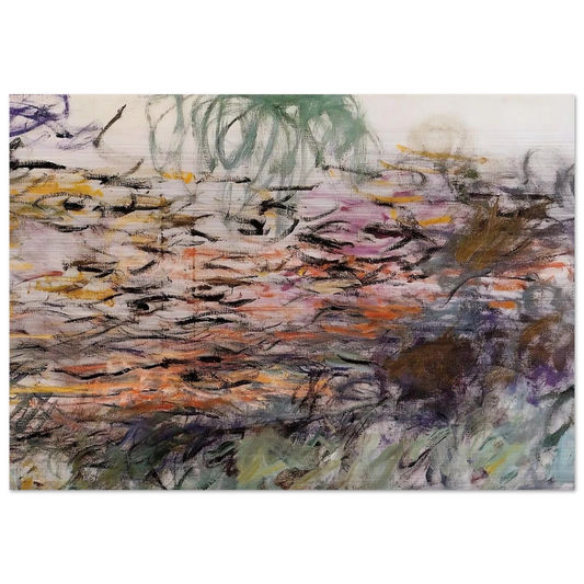 Water Lilies right half - claude monet Brushed Aluminum Print - 70x100 cm / 28x40 inches | claude monet Aluminum Print | claude monet Prints