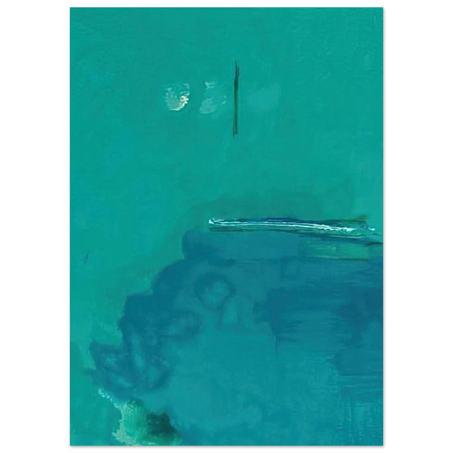 Helen Frankenthaler - Contentment Island - 2004 Wall art - 50x70 cm / 20x28 inches - Premium Wooden Framed Poster With Fine Art Paper - Black frame