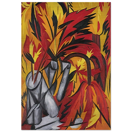 Flowers - 1912 - Natalia Goncharova Brushed Aluminum Print - 70x100 cm / 28x40 inches | Natalia Goncharova Aluminum Print | Natalia Goncharova Prints