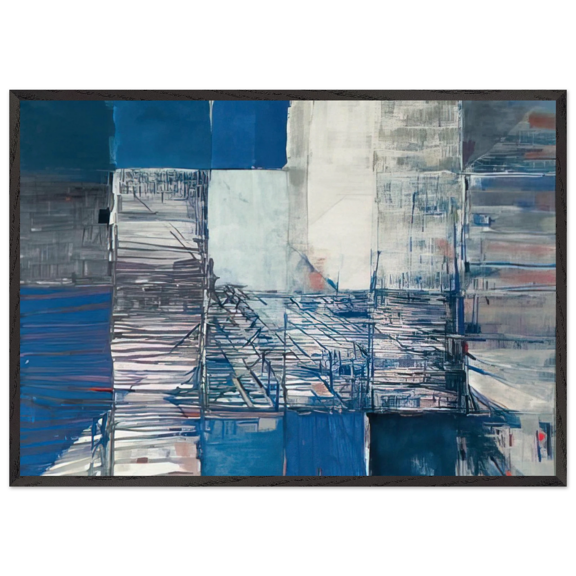 Dislocation du labyrinthe - Tachisme - Maria Helena Vieira da Silva Framed Art Print – Black Wooden Frame - Default Title - -Framed Art Print