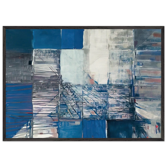 Dislocation du labyrinthe - Tachisme - Maria Helena Vieira da Silva Framed Art Print – Black Wooden Frame - Default Title - -Framed Art Print