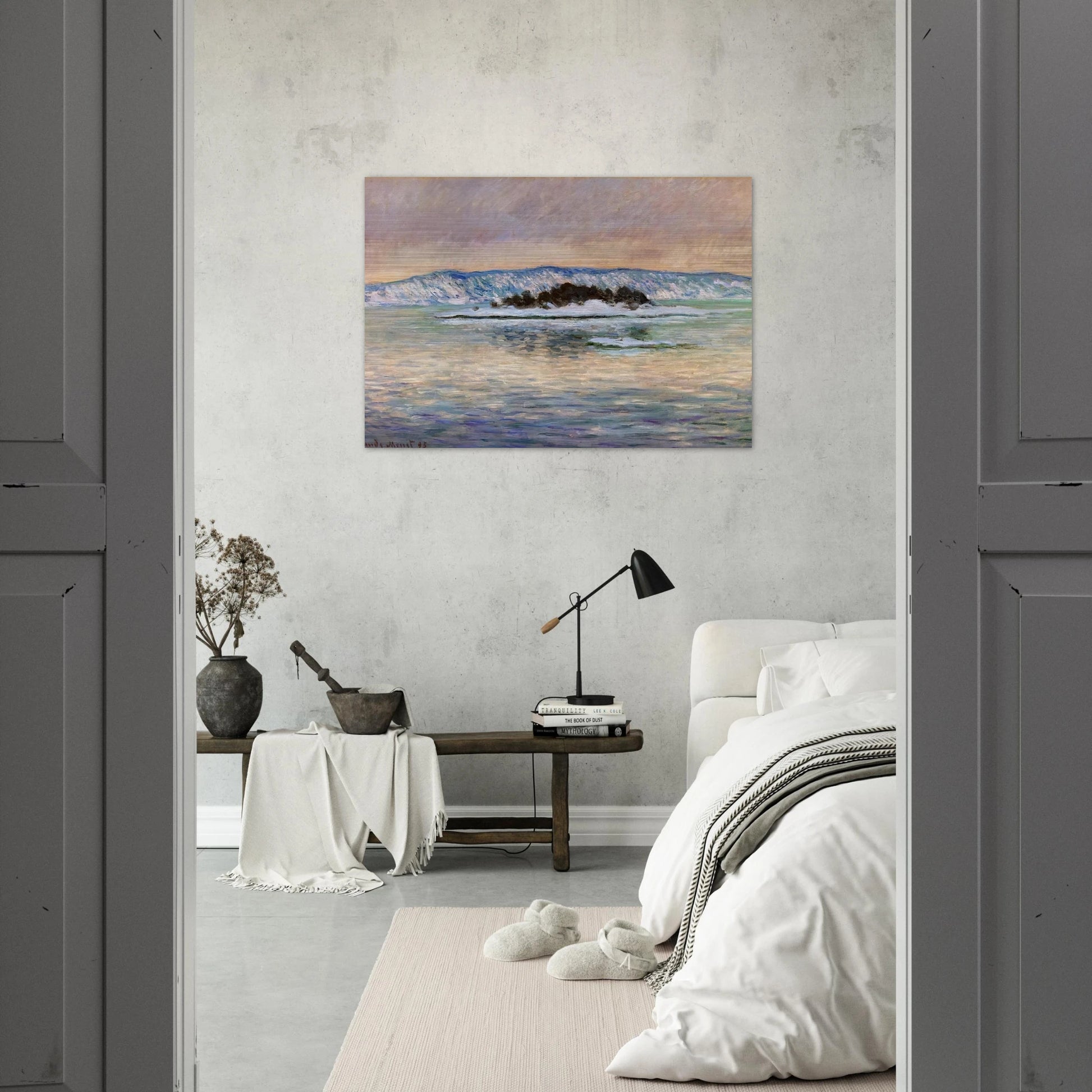The Fjord, near Christiania - claude monet Brushed Aluminum Print - 70x100 cm / 28x40 inches | claude monet Aluminum Print | claude monet Prints