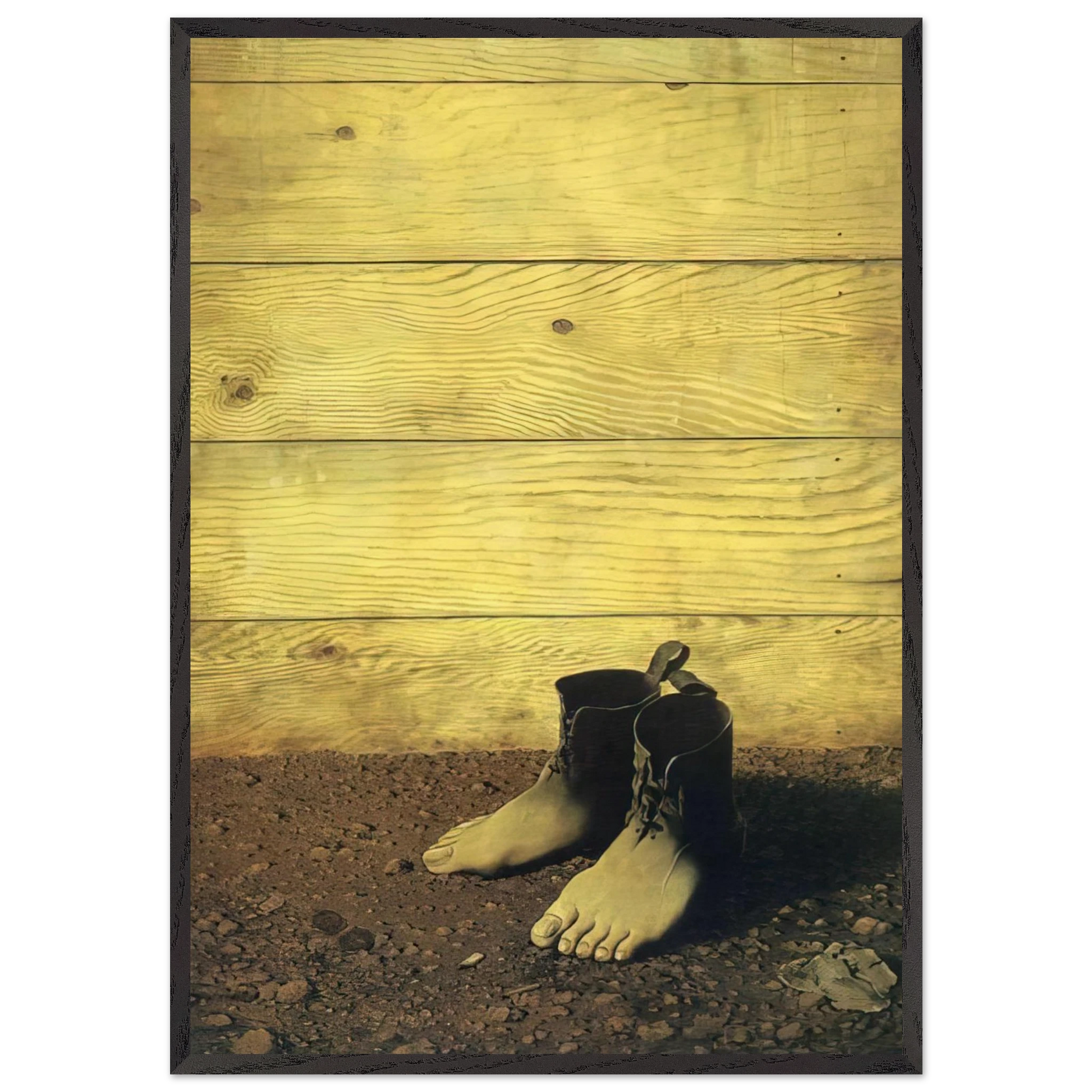 THE RED MODEL 1934 - Rene Magritte Framed Art Print – Black Wooden Frame - Default Title - -Framed Art Print