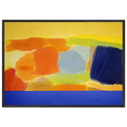 Captain Blue - 1979 - Ronnie Landfield Framed Art Print – Black Wooden Frame - Default Title - -Framed Art Print