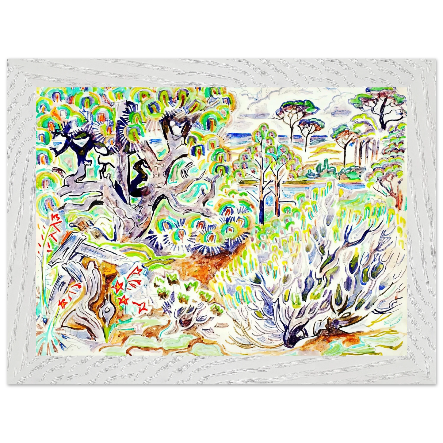 Walter Inglis Anderson - Walter Anderson Wall art - 45x60 cm / 18x24 Inches - Premium Wooden Framed Poster With Fine Art Paper - White frame