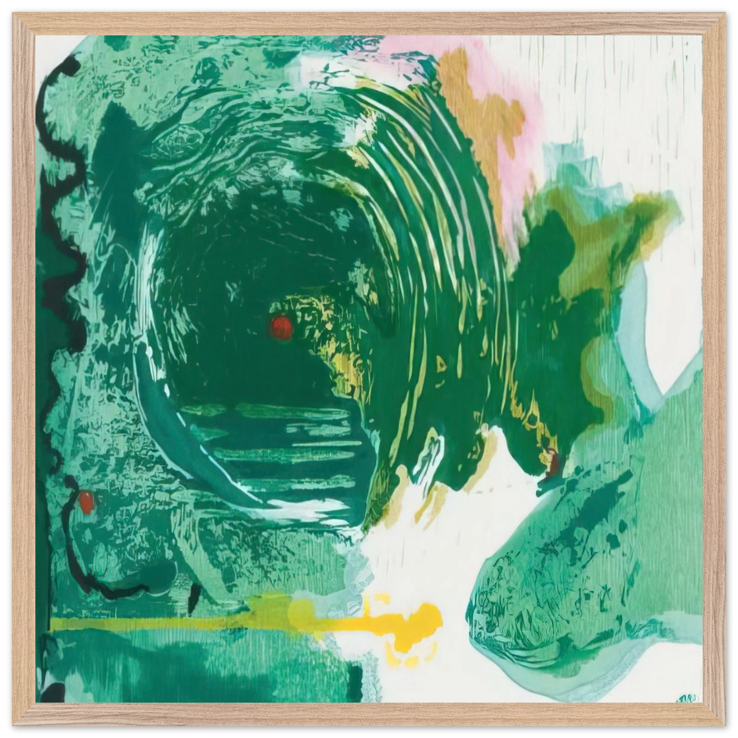 Helen Frankenthaler - Radius - 1993 Wall art - 15x20 cm / 6x8 inches - Premium Wooden Framed Poster With Fine Art Paper - Black frame