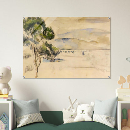 Pine Tree in the Arc Valley - Paul Cézanne Acrylic Print - 70x100 cm / 28x40″ inches