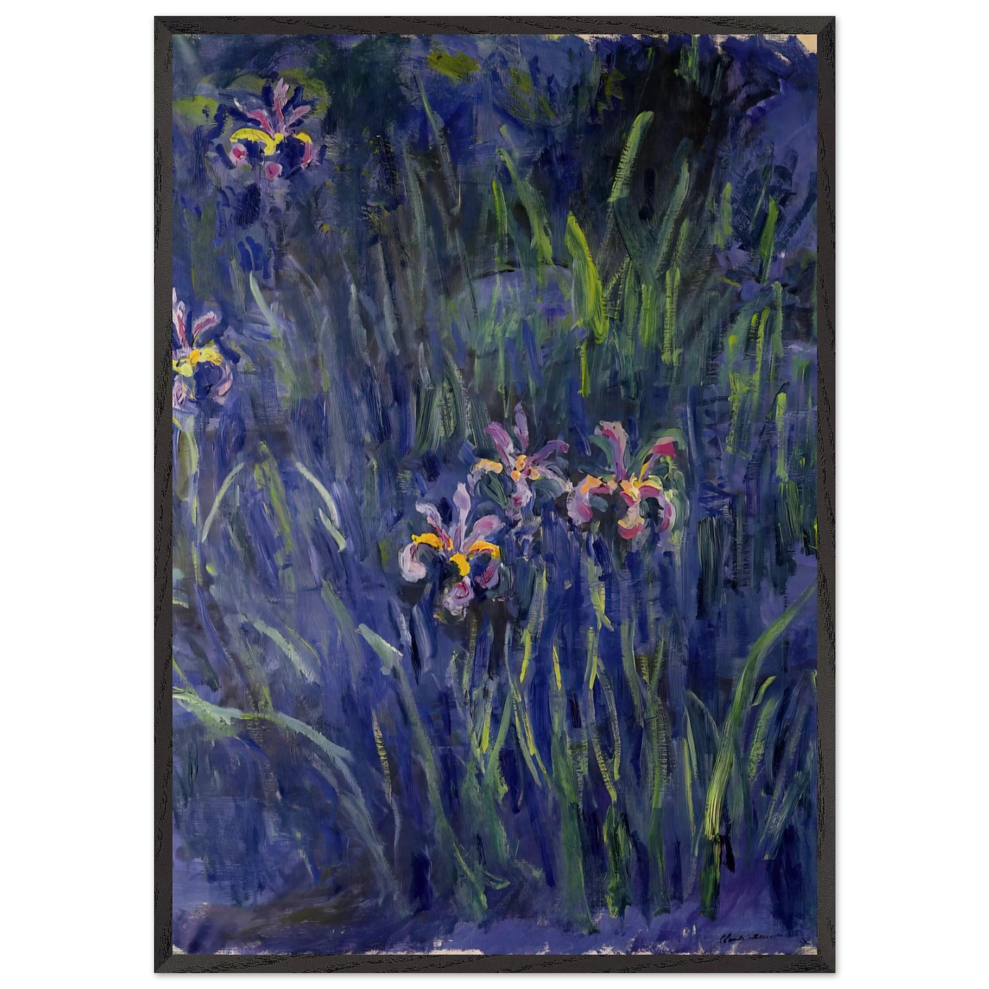 Irises 2 - claude monet Framed Art Print – Black Wooden Frame - Default Title - -Framed Art Print