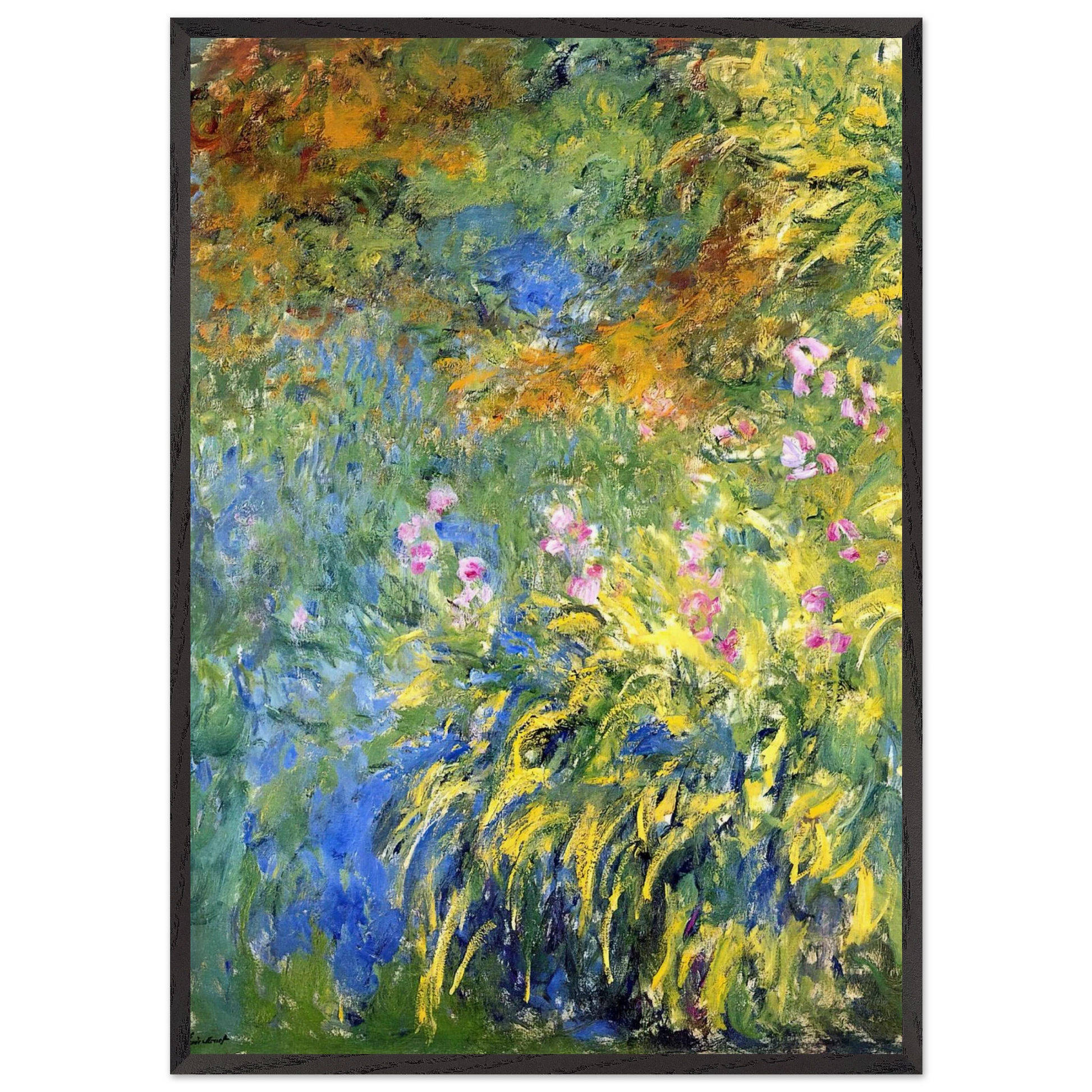 Irises 3 - claude monet Framed Art Print – Black Wooden Frame - Default Title - -Framed Art Print