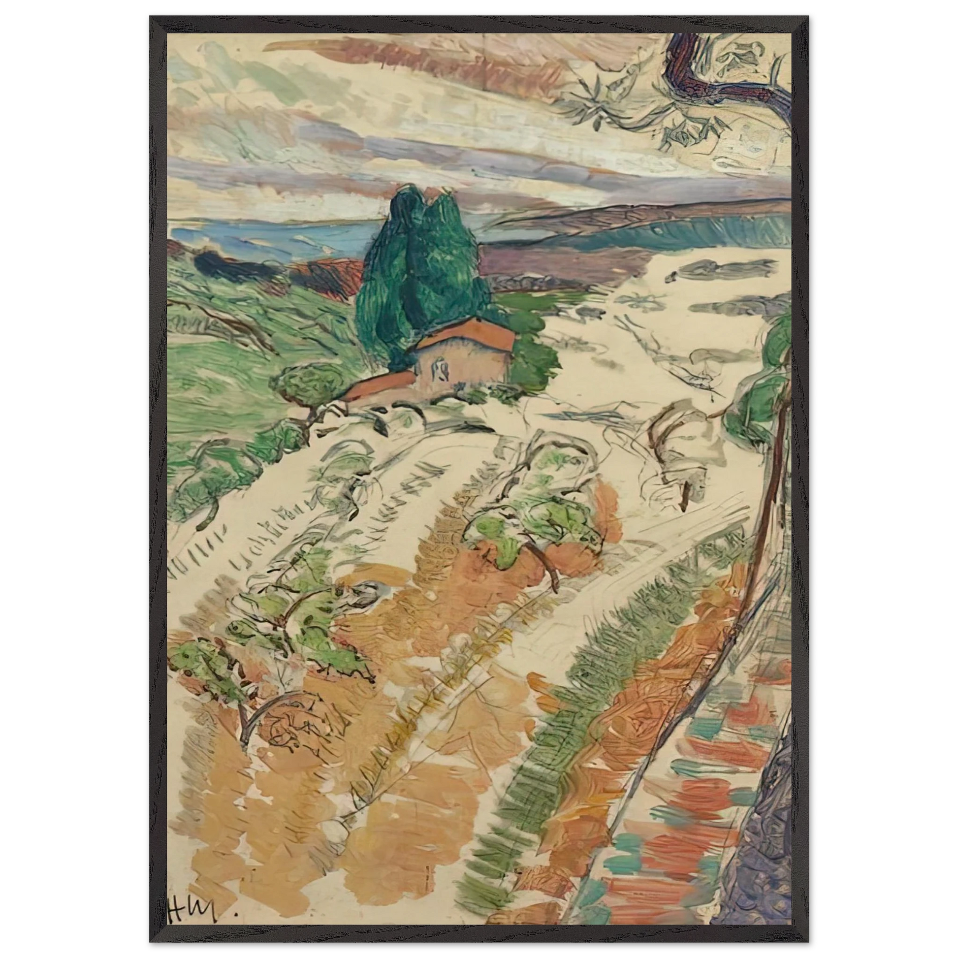 PAYSAGE ST TROPEZ 1904 - Henri Matisse Framed Art Print – Black Wooden Frame - Default Title - -Framed Art Print