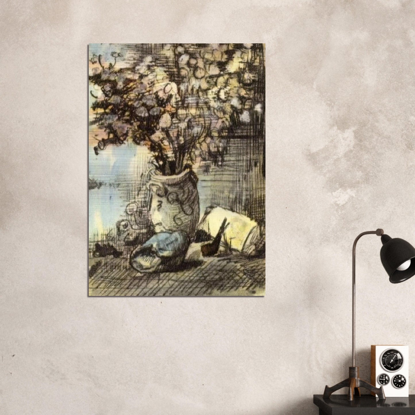 Honesty in a Vase - Vincent van Gogh Brushed Aluminum Print - 70x100 cm / 28x40 inches | Vincent van Gogh Aluminum Print | Vincent van Gogh Prints