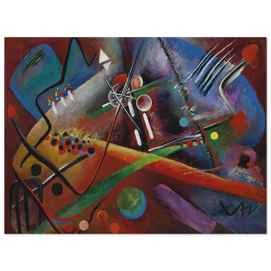 Rudolf Bauer - CON ROSO 1918 Fine Art Poster - Default Title